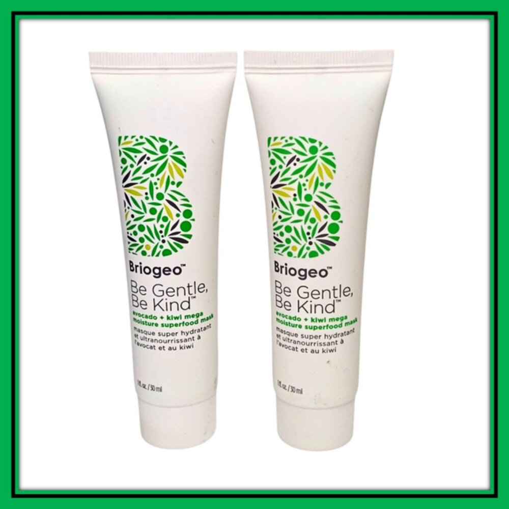 Briogeo Be Gentle, Be Kind Mega Moisture Hair Mask Hair Care Travel Bundle of 2